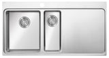 Ukinox Micro Master MM 1000.510.15 Kitchen Sink, 1000×510mm — Polished Stainless Steel - www.ultrabathroom.com