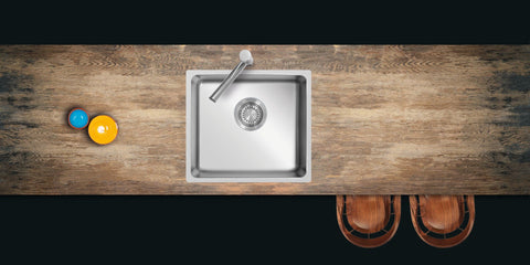 Ukinox Micro Series ME 451 Kitchen Sink, 450×400mm — Polished Stainless Steel - www.ultrabathroom.com