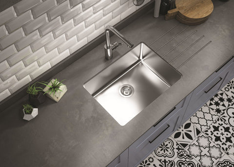 Ukinox Micro Series ME 550 Kitchen Sink, 548×395mm — Polished Stainless Steel - www.ultrabathroom.com