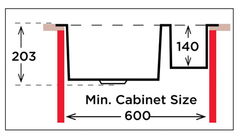 Ukinox Tenline TNL 340.70.30 Kitchen Sink, 570×440mm — Polished Stainless Steel - www.ultrabathroom.com