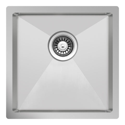 Ukinox Tenline TNL 400 Kitchen Sink, 400×440mm — Polished Stainless Steel - www.ultrabathroom.com