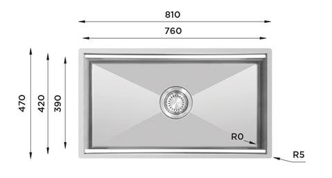 Ukinox Workstation WSC 810 Kitchen Sink, 810×470mm — Polished Stainless Steel - www.ultrabathroom.com