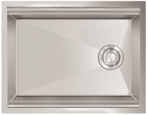 Ukinox Workstation WSS 620 Kitchen Sink, 620×470mm — Polished Stainless Steel - www.ultrabathroom.com