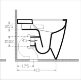 Veora Vortex Rimless Back to Wall Combined Bidet Toilet - www.ultrabathroom.com