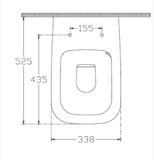 Veora Vortex Rimless Back to Wall Combined Bidet Toilet - www.ultrabathroom.com