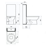 Celino Modern Closed Couple Combined Bidet Toilet With Soft Close Seat
