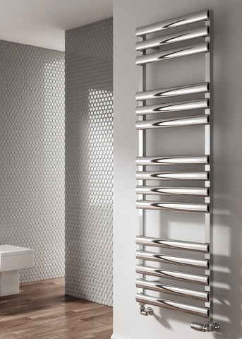 Reina Veroli Vertical Aluminium Designer Towel Rails in Polished Finish