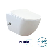 Franco Integrated Rimless Wall Hung Combined Bidet Toilet Soft Close Seat