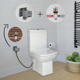 Laura Closed Couple Combined Bidet Toilet With Soft Close Seat