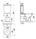 Mini Integrated Short Projection Combined Bidet Toilet With Soft Close Seat