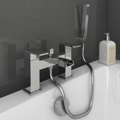 Montana Watefall Bath Shower Mixer Tap With Kit Including  Shower Hose and Handset