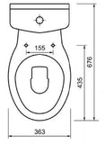 Pinara Closed Couple Combined Bidet Toilet With Soft Close Seat
