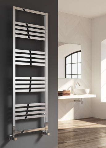 Reina Bolca Vertical Aluminium Designer Towel Rails in Polished Finish