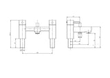 Breno Bath Shower Mixer Tap With Kit Including Shower Hose and Handset - www.ultrabathroom.com