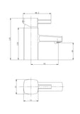Breno Monobloc Basin Mixer Tap, Cloakroom Tap with Click Clack Waste - www.ultrabathroom.com