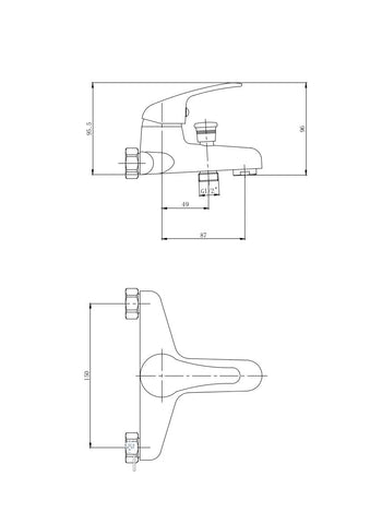 Classic Bath Shower Mixer Tap With Kit Including Shower Hose and Handset - www.ultrabathroom.com
