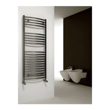  Reina Diva Curved Heated Mild Steel Towel Rail Chrome Finish