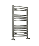800 mm Height Reina Diva Curved Heated Towel Rail Chrome