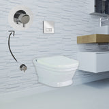 Efes Antique Wall Hung Combined Bidet Toilet With Soft Close Seat