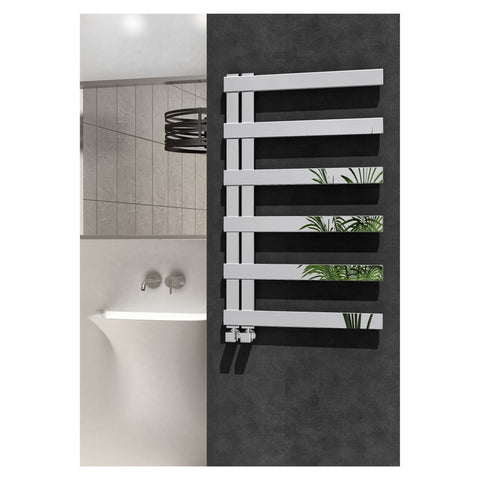 Energy Dakota Stainless Steel Designer Heated Towel Rail, Polished Finish