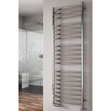 Reina Eos Curved Vertical Stainless Steel Designer Radiators  Polished Finish