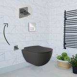 Franco Anthracite Wall Hung Combined Bidet Toilet With Soft Close Seat - www.ultrabathroom.com