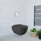 Franco Anthracite Wall Hung Combined Bidet Toilet With Soft Close Seat - www.ultrabathroom.com