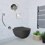 Franco Anthracite Wall Hung Combined Bidet Toilet With Soft Close Seat - www.ultrabathroom.com