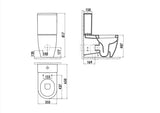 Franco Closed Couple Combined Bidet Toilet With Soft Close Seat - www.ultrabathroom.com