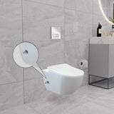 Franco Integrated Rimless Hot and Cold Wall Hung Combined Bidet Toilet With Soft Close Seat - www.ultrabathroom.com