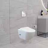 Franco Integrated Rimless Hot and Cold Wall Hung Combined Bidet Toilet With Soft Close Seat - www.ultrabathroom.com
