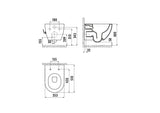 Franco Integrated Rimless Hot and Cold Wall Hung Combined Bidet Toilet With Soft Close Seat - www.ultrabathroom.com