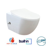 Franco Integrated Rimless Hot and Cold Wall Hung Combined Bidet Toilet With Soft Close Seat - www.ultrabathroom.com