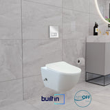 Franco Integrated Rimless Wall Hung Combined Bidet Toilet With Soft Close Seat - www.ultrabathroom.com