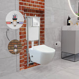 Franco Integrated Rimless Wall Hung Combined Bidet Toilet With Soft Close Seat - www.ultrabathroom.com