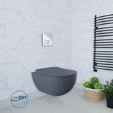 Franco Rimless Basalt Wall Hung Combined Bidet Toilet With Soft Close Seat - www.ultrabathroom.com