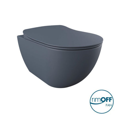 Franco Rimless Basalt Wall Hung Combined Bidet Toilet With Soft Close Seat - www.ultrabathroom.com