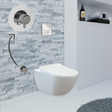 Franco Rimless Wall Hung Combined Bidet Toilet With Soft Close Seat - www.ultrabathroom.com