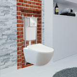 Franco Rimless Wall Hung Combined Bidet Toilet With Soft Close Seat - www.ultrabathroom.com