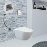 Franco Rimless Wall Hung Combined Bidet Toilet With Soft Close Seat - www.ultrabathroom.com