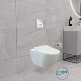 Franco Rimless Wall Hung Combined Bidet Toilet With Soft Close Seat - www.ultrabathroom.com