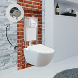 Franco Rimless Wall Hung Combined Bidet Toilet With Soft Close Seat - www.ultrabathroom.com