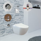 Franco Rimless Wall Hung Combined Bidet Toilet With Soft Close Seat - www.ultrabathroom.com