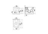 Franco Rimless Wall Hung Combined Bidet Toilet With Soft Close Seat - www.ultrabathroom.com