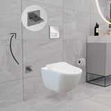 Franco Rimless Wall Hung Combined Bidet Toilet With Soft Close Seat - www.ultrabathroom.com