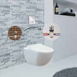 Franco Rimless Wall Hung Combined Bidet Toilet With Soft Close Seat - www.ultrabathroom.com