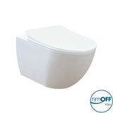 Franco Rimless Wall Hung Combined Bidet Toilet With Soft Close Seat - www.ultrabathroom.com