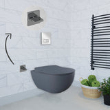Franco Rimless Basalt Wall Hung Combined Bidet Toilet With Soft Close Seat