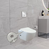 Franco Integrated Rimless Hot and  Cold Wall Hung Combined Bidet Toilet With Soft Close Seat