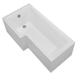 L - Shaped Shower Bath 1700 mm - Left Handed - www.ultrabathroom.com